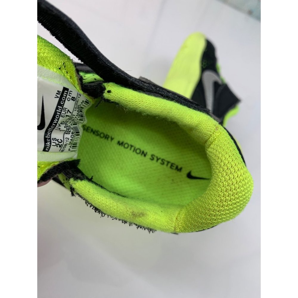 Nike Toddler 2C Lunar Glide 4 Black Green - Picture 7 of 10